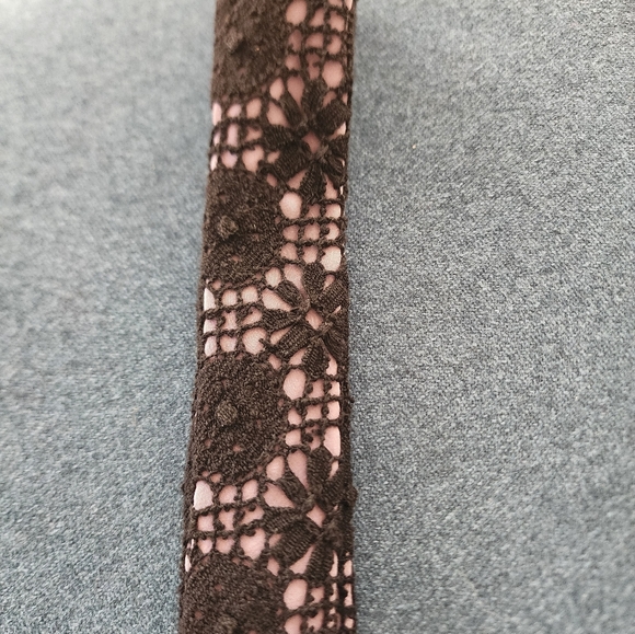Marwood Black/ Lilac Geo Lace Tie - Picture 4 of 9